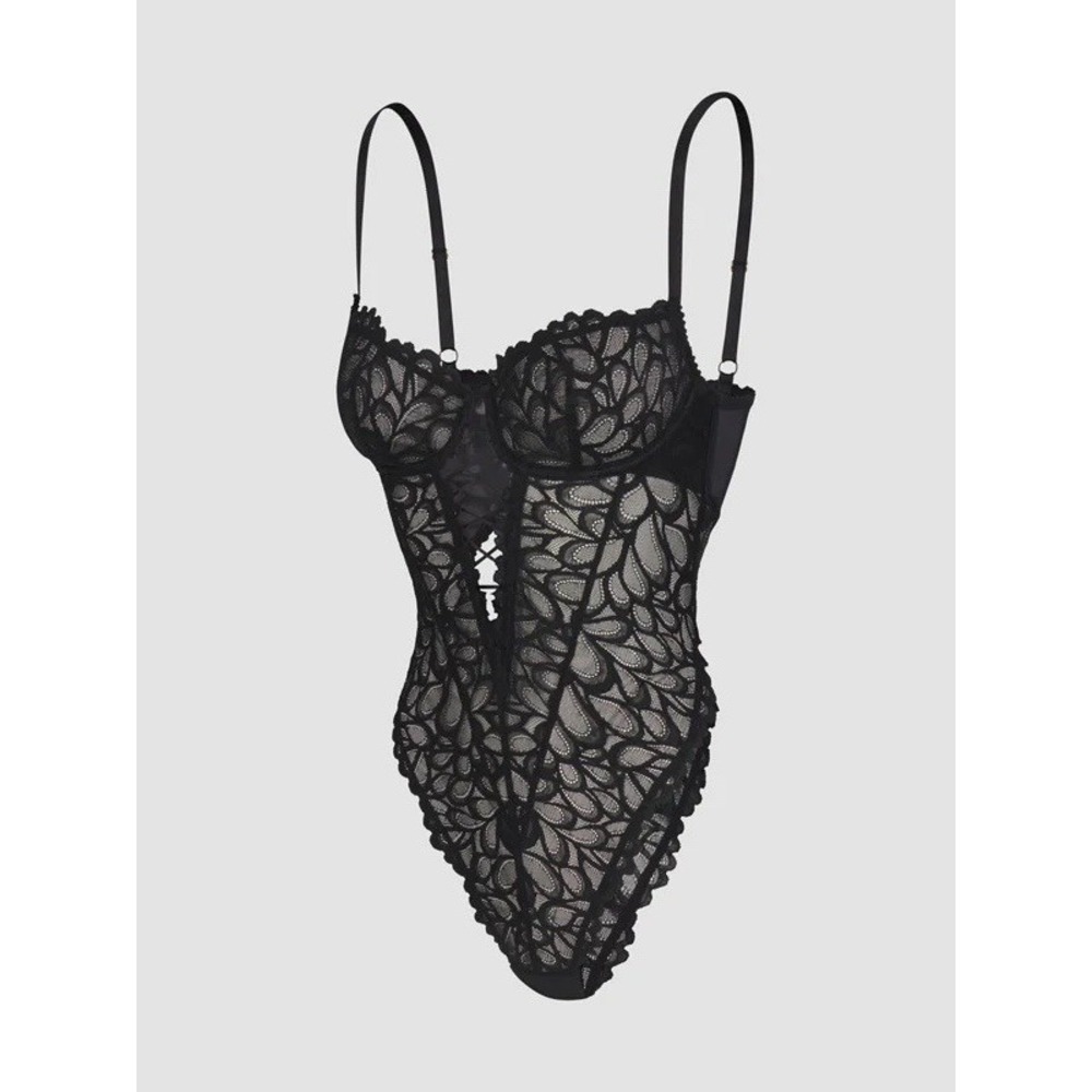 NWT Savage‎ X Fenty Savage Not Sorry Underwire Teddy Lace Body Black Suit Sz 3x
